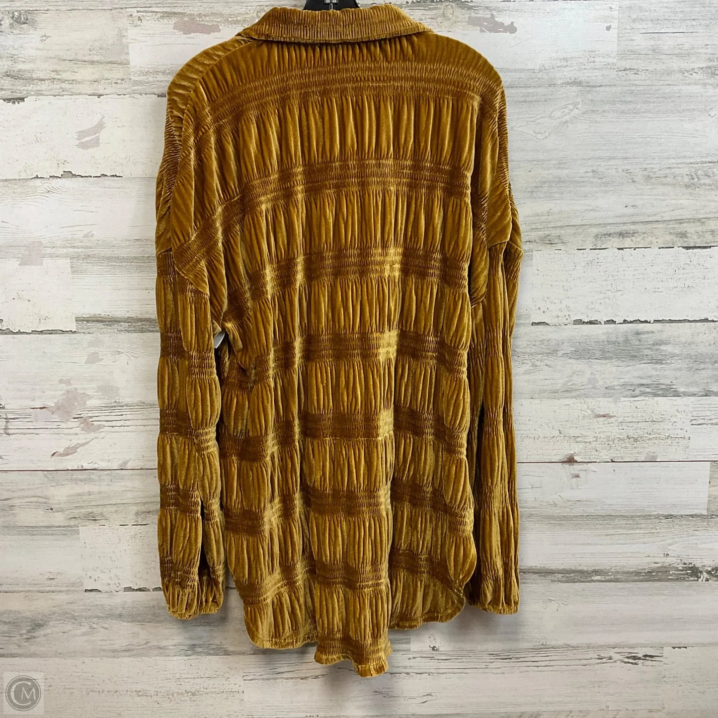 Blouse Long Sleeve By Free People In Yellow, Size: Xs