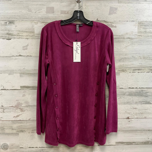Top Long Sleeve By Ethyl In Maroon, Size: M