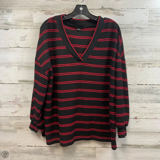 Top Long Sleeve By Sanctuary In Black & Red, Size: 1x