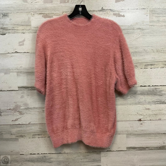 Top Short Sleeve By Cece In Pink, Size: L