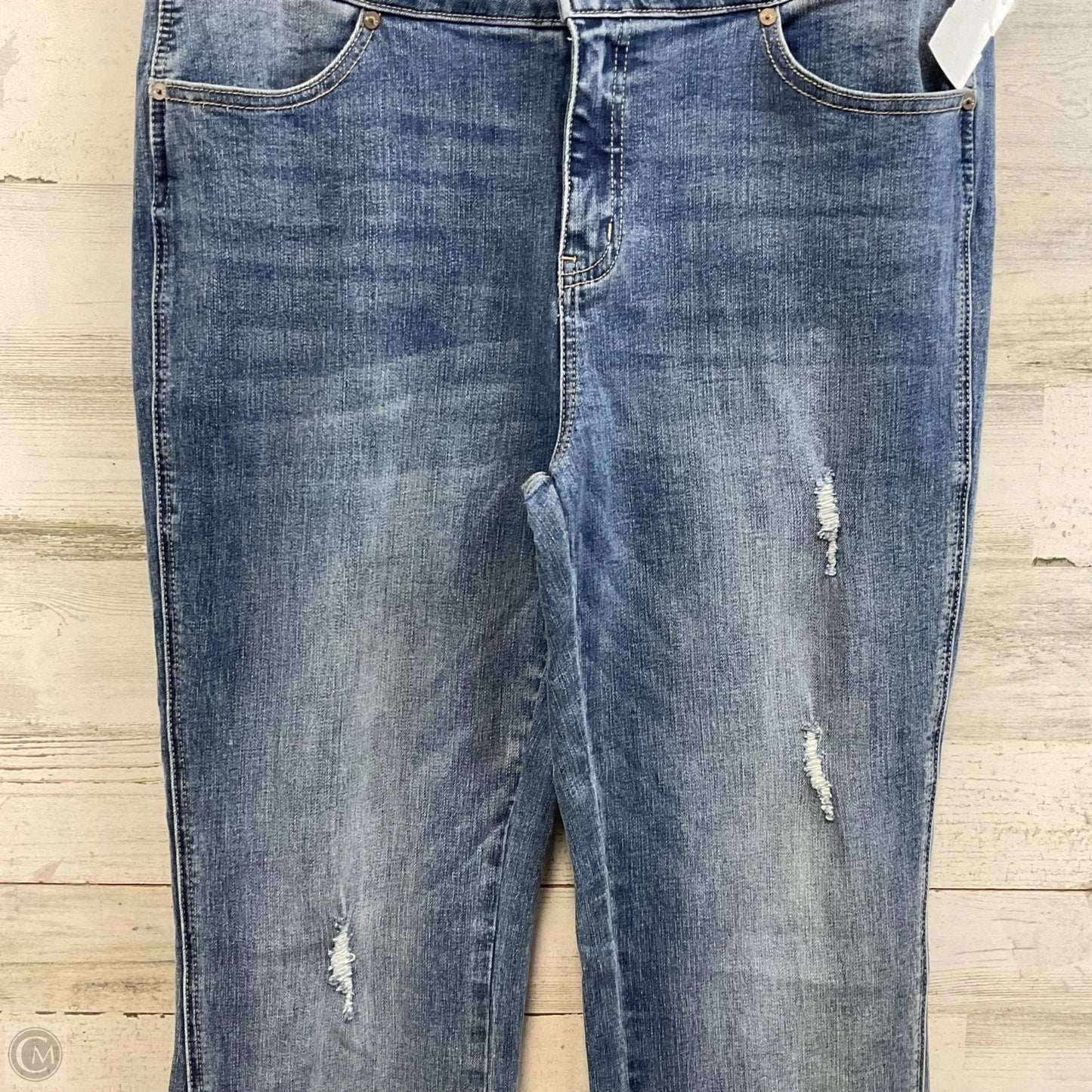 Jeans Wide Leg By Kancan In Blue Denim, Size: 12