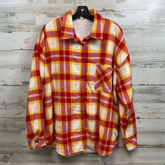 Top Long Sleeve By Andree By Unit In Red, Size: Xl