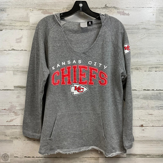 Sweatshirt Hoodie By Nfl In Grey, Size: Xl