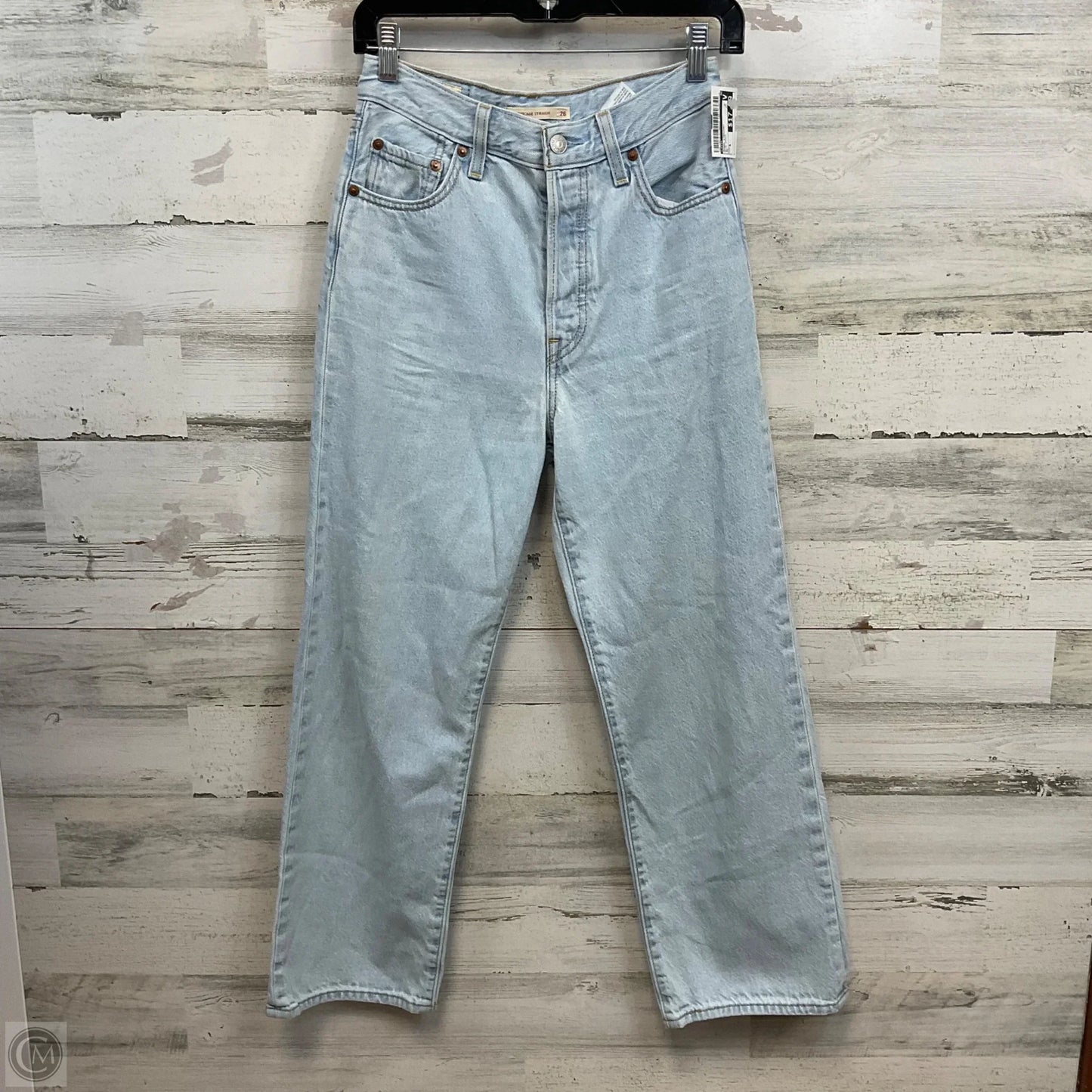 Jeans Straight By Levis In Blue Denim, Size: 4