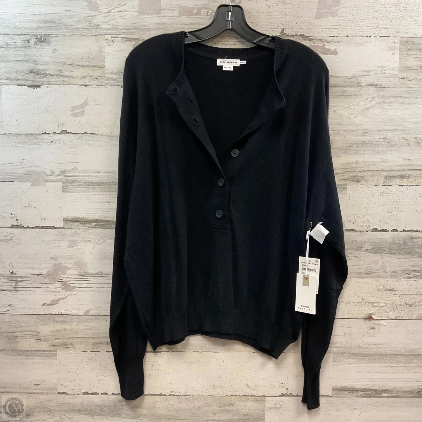 Cardigan By Good American In Black, Size: 2x/3x