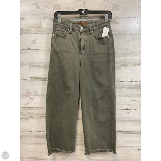 Jeans Straight By Judy Blue In Green Denim, Size: 4