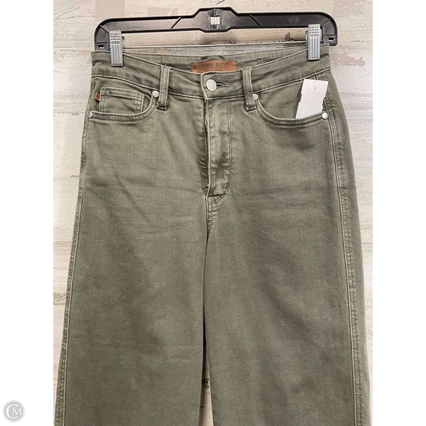 Jeans Straight By Judy Blue In Green Denim, Size: 4