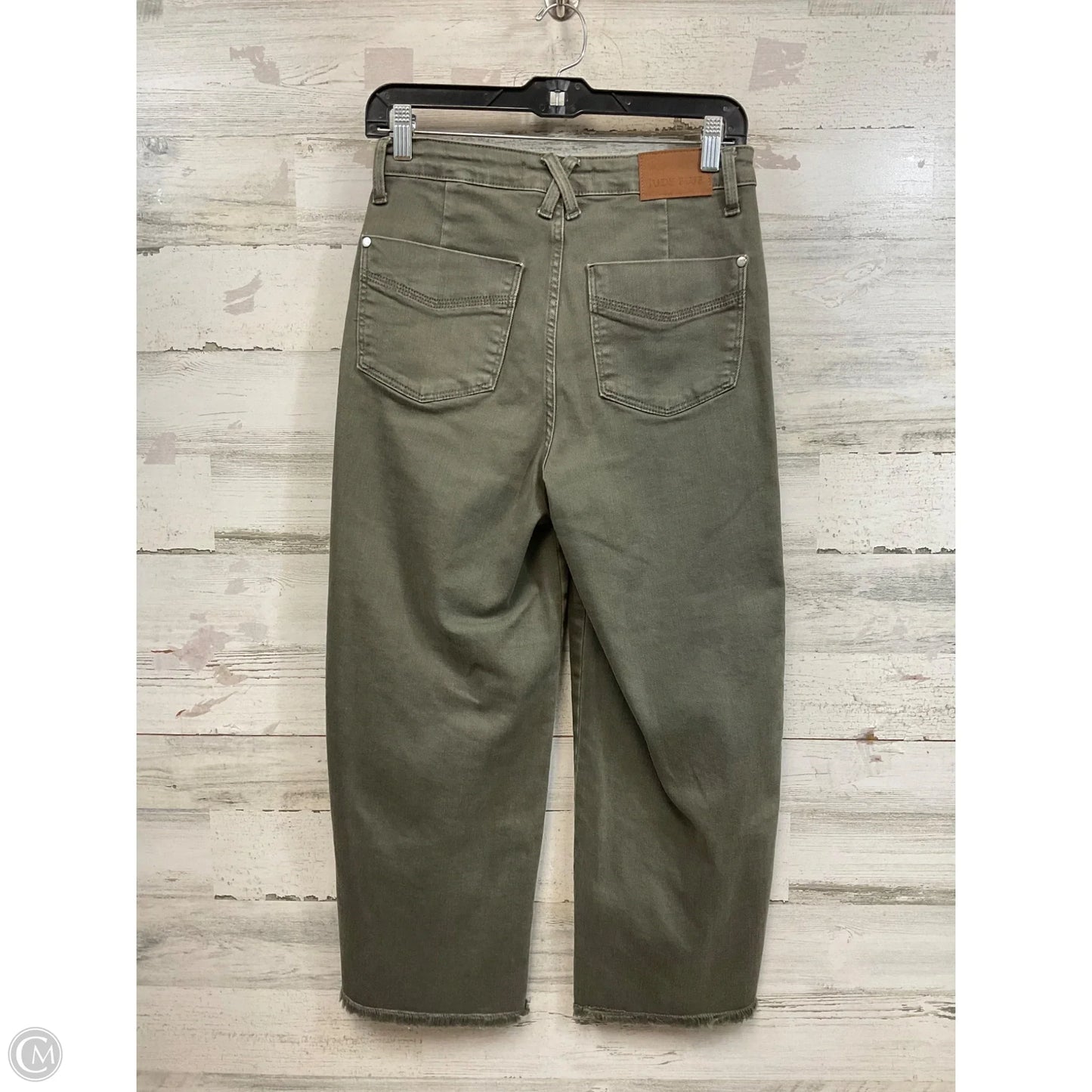 Jeans Straight By Judy Blue In Green Denim, Size: 4