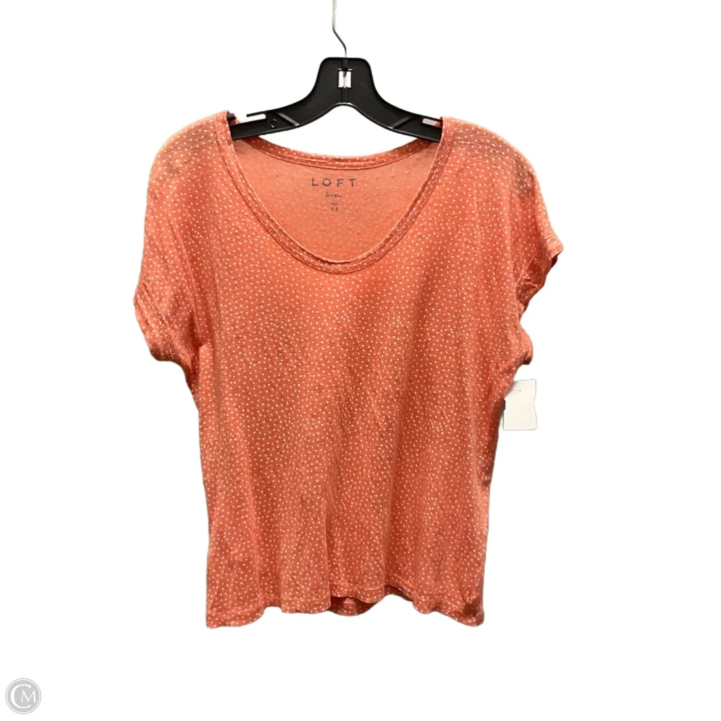 Top Short Sleeve By Loft In Orange, Size: Xs