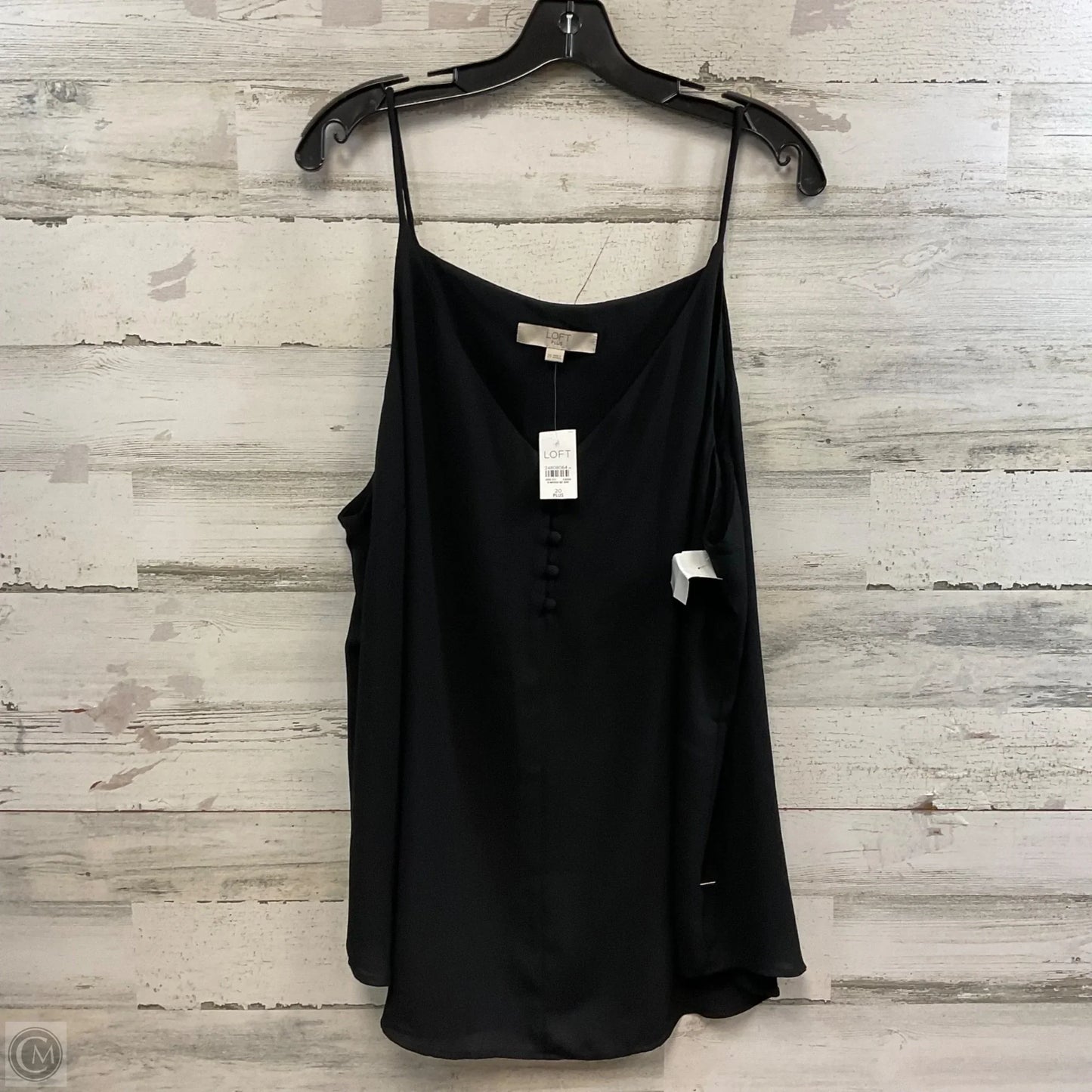 Top Sleeveless By Loft In Black, Size: 2x