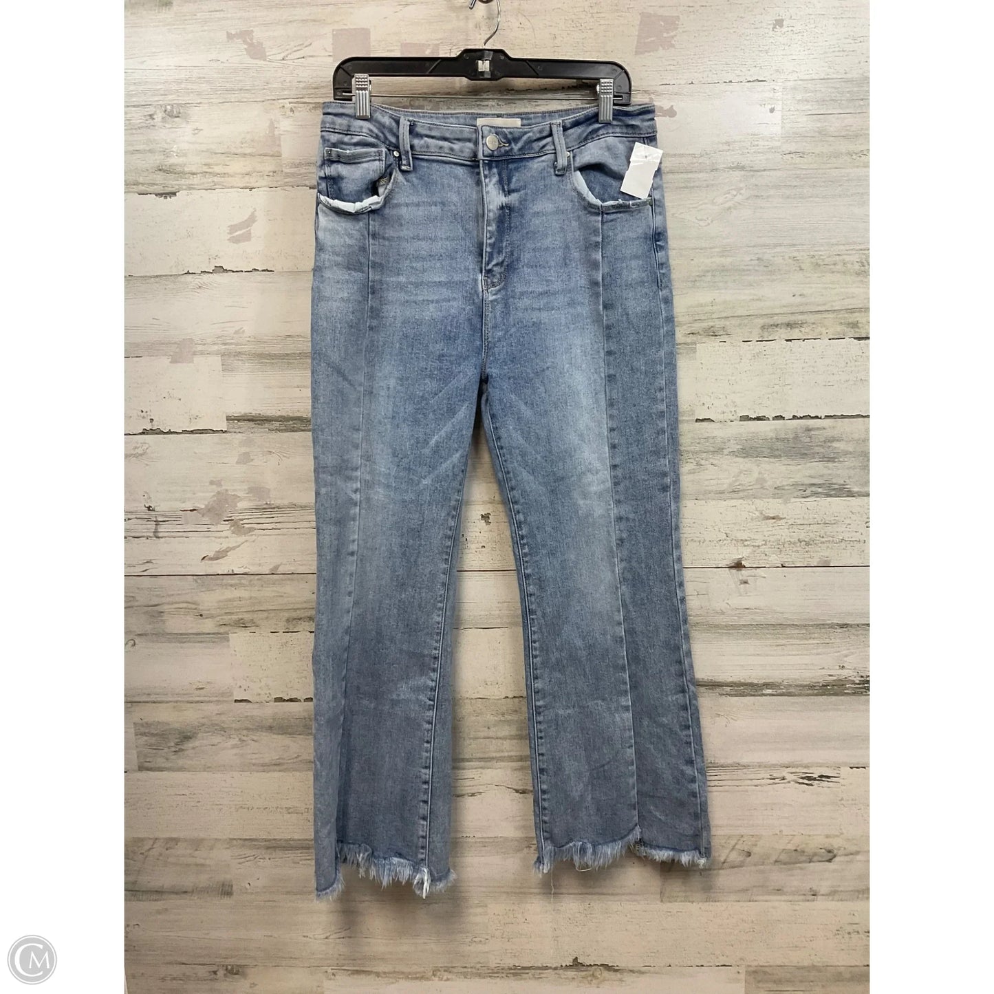 Jeans Wide Leg By Risen In Blue Denim, Size: 14