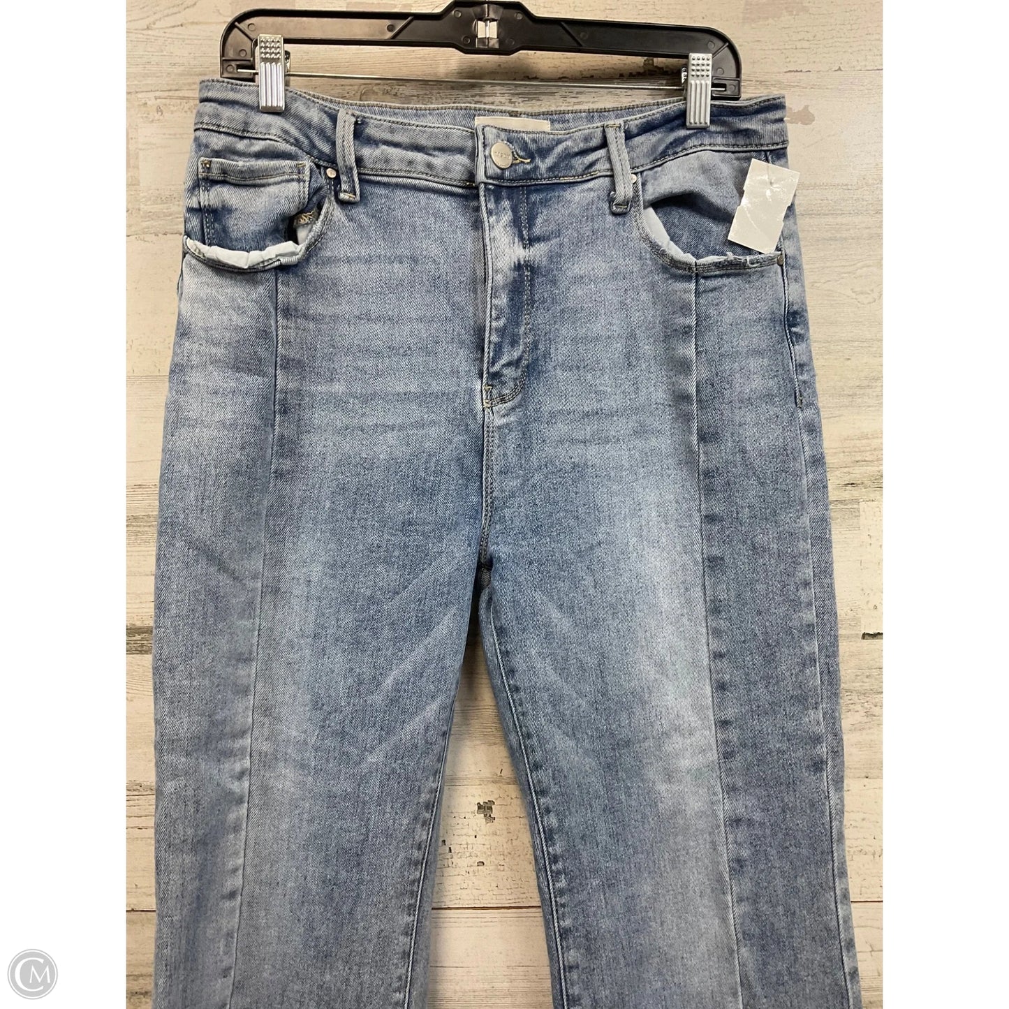 Jeans Wide Leg By Risen In Blue Denim, Size: 14