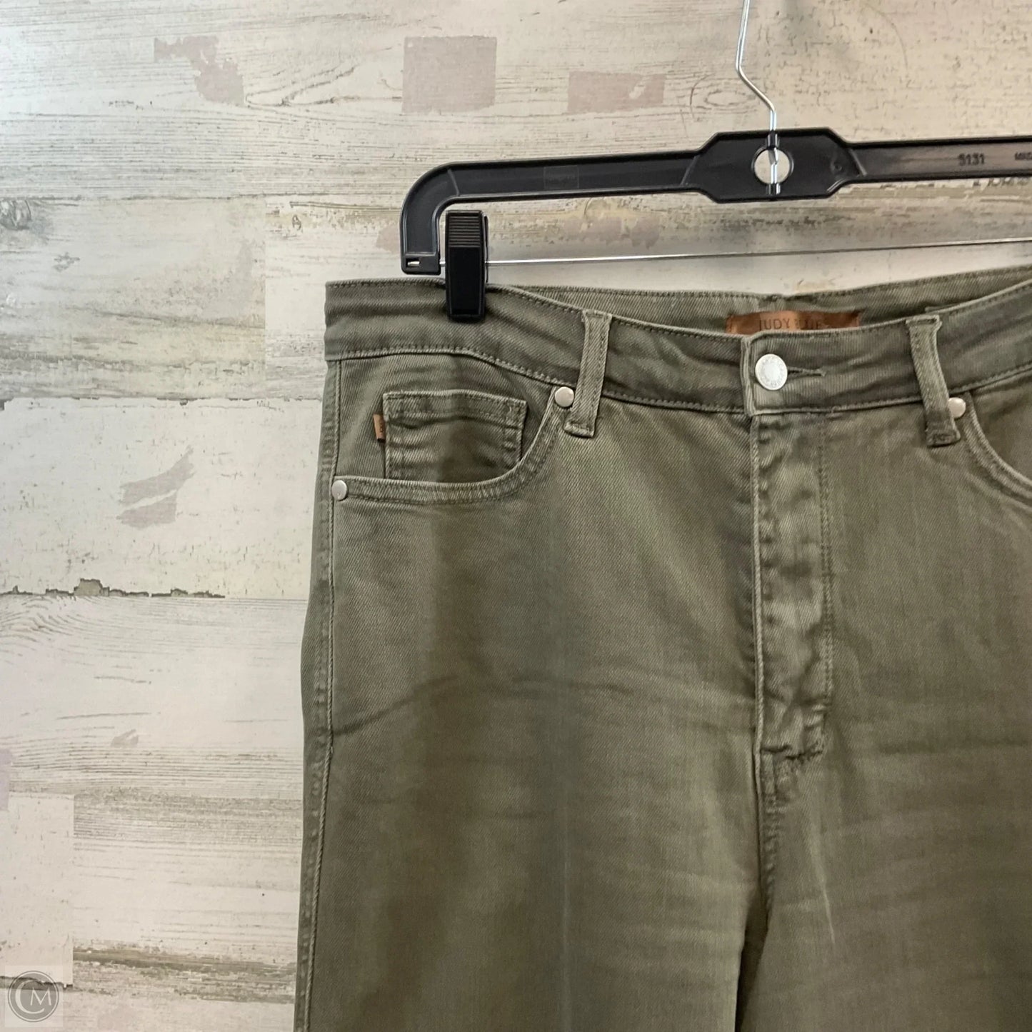 Jeans Wide Leg By Judy Blue In Green Denim, Size: 14