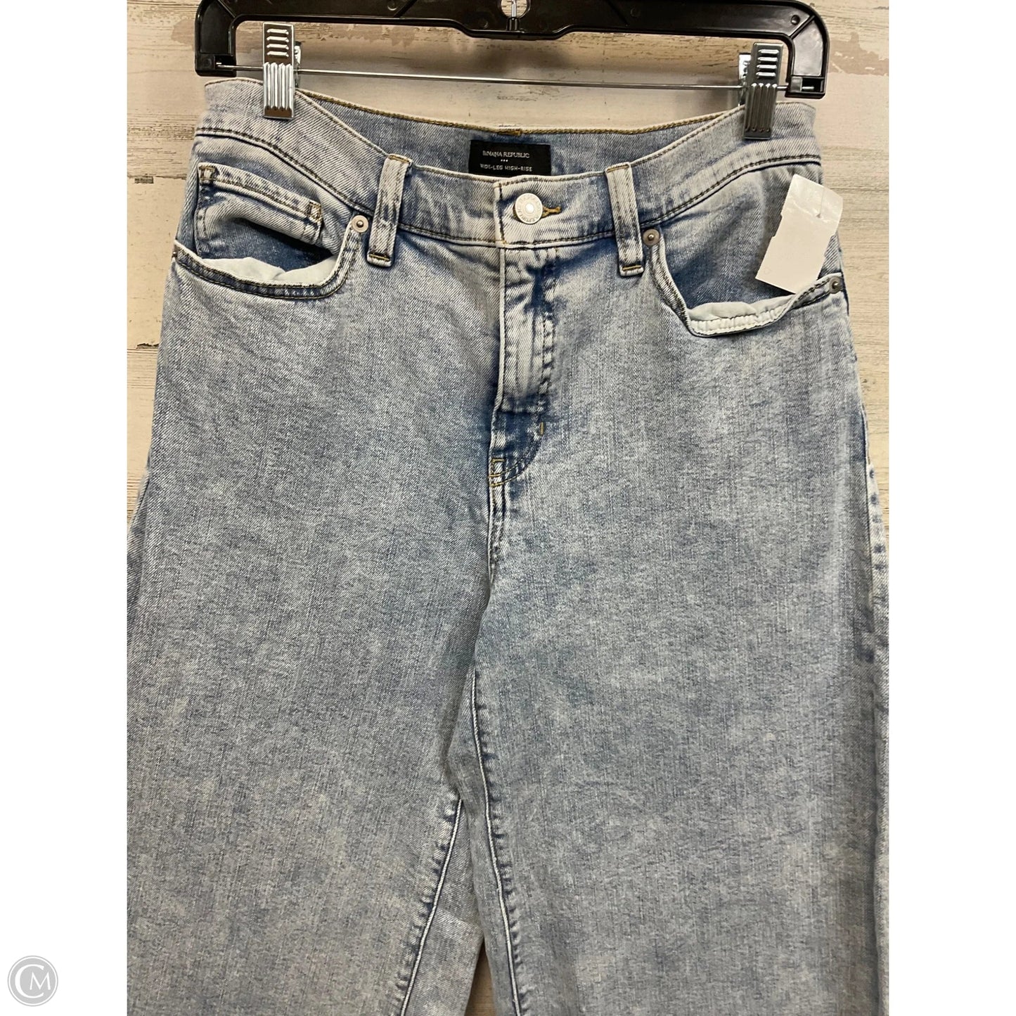 Jeans Wide Leg By Banana Republic In Blue Denim, Size: 6