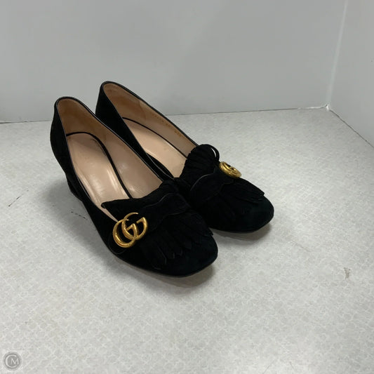 Shoes Luxury Designer By Gucci In Black, Size: 11