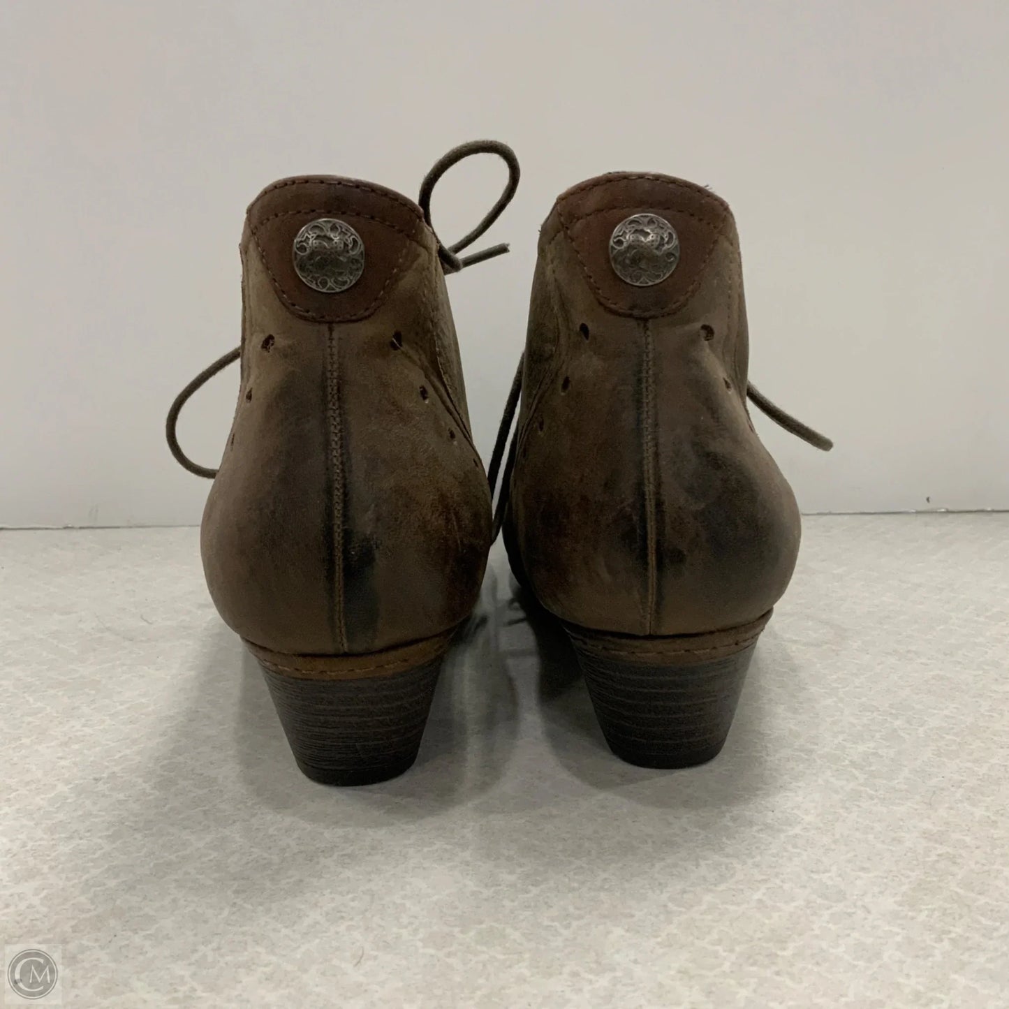 Boots Ankle Heels By Cobb Hill In Brown, Size: 8.5