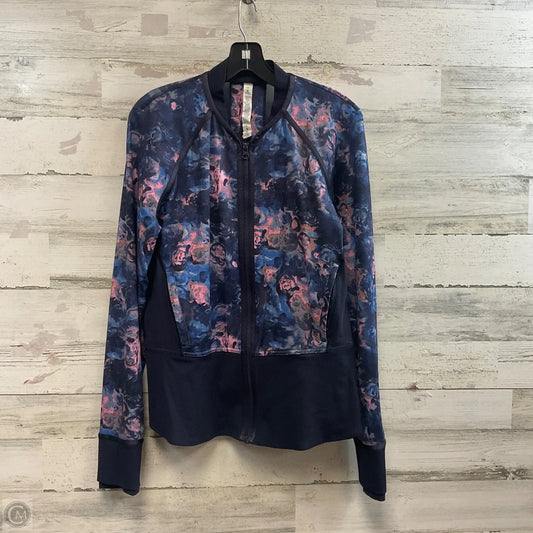 Athletic Jacket By Lululemon In Blue, Size: M