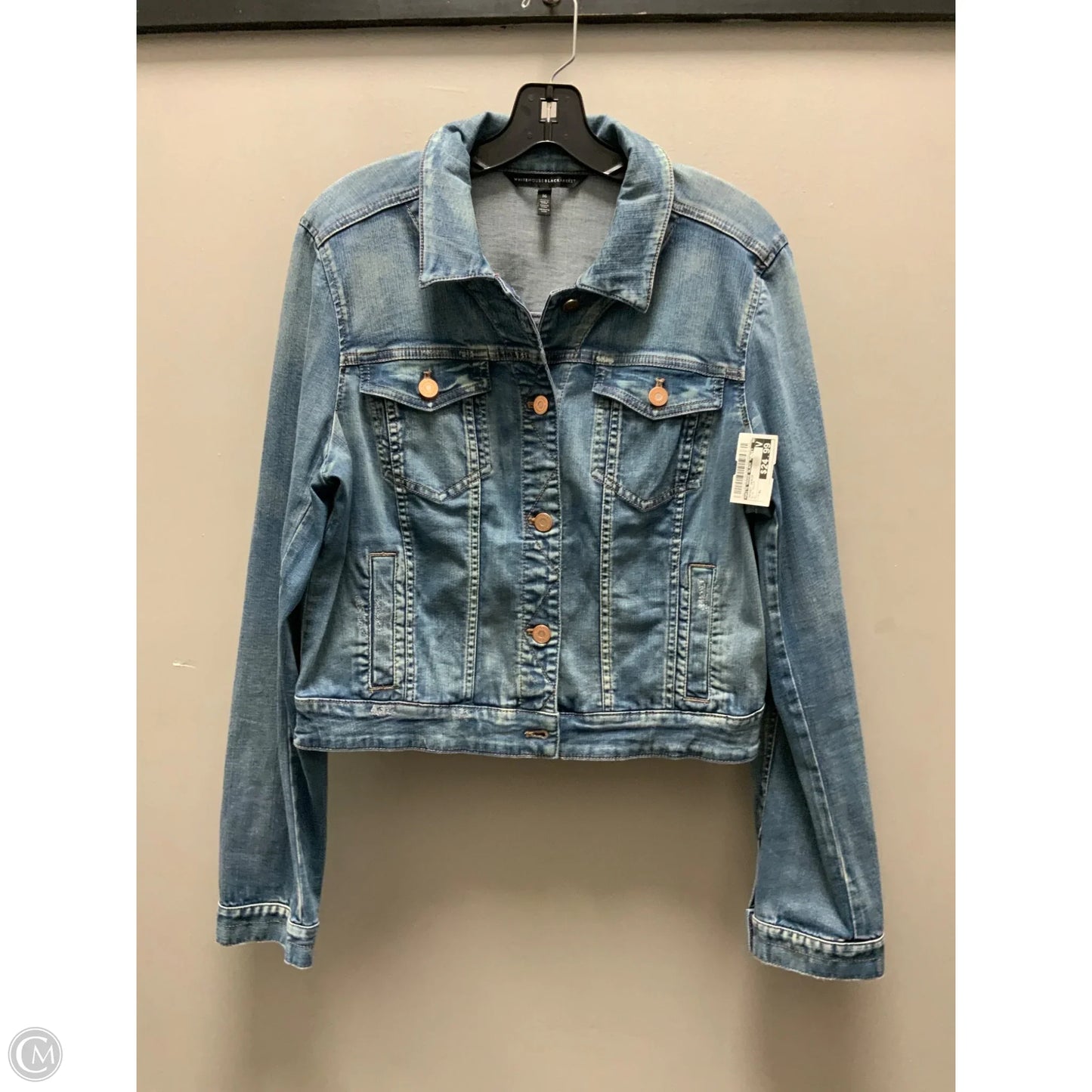 Jacket Denim By White House Black Market In Blue Denim, Size: Xl