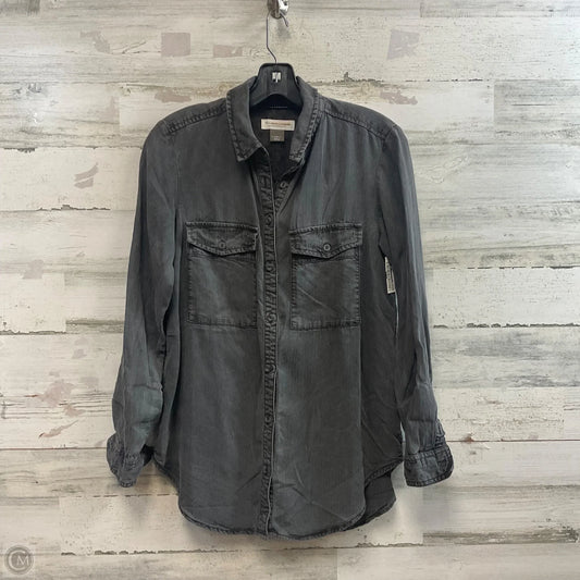 Blouse Long Sleeve By Pilcro In Grey, Size: Xs