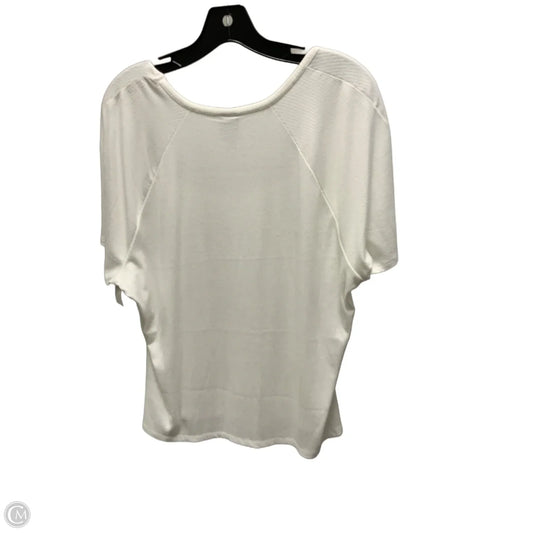 Top Short Sleeve By Inc In White, Size: Xxl