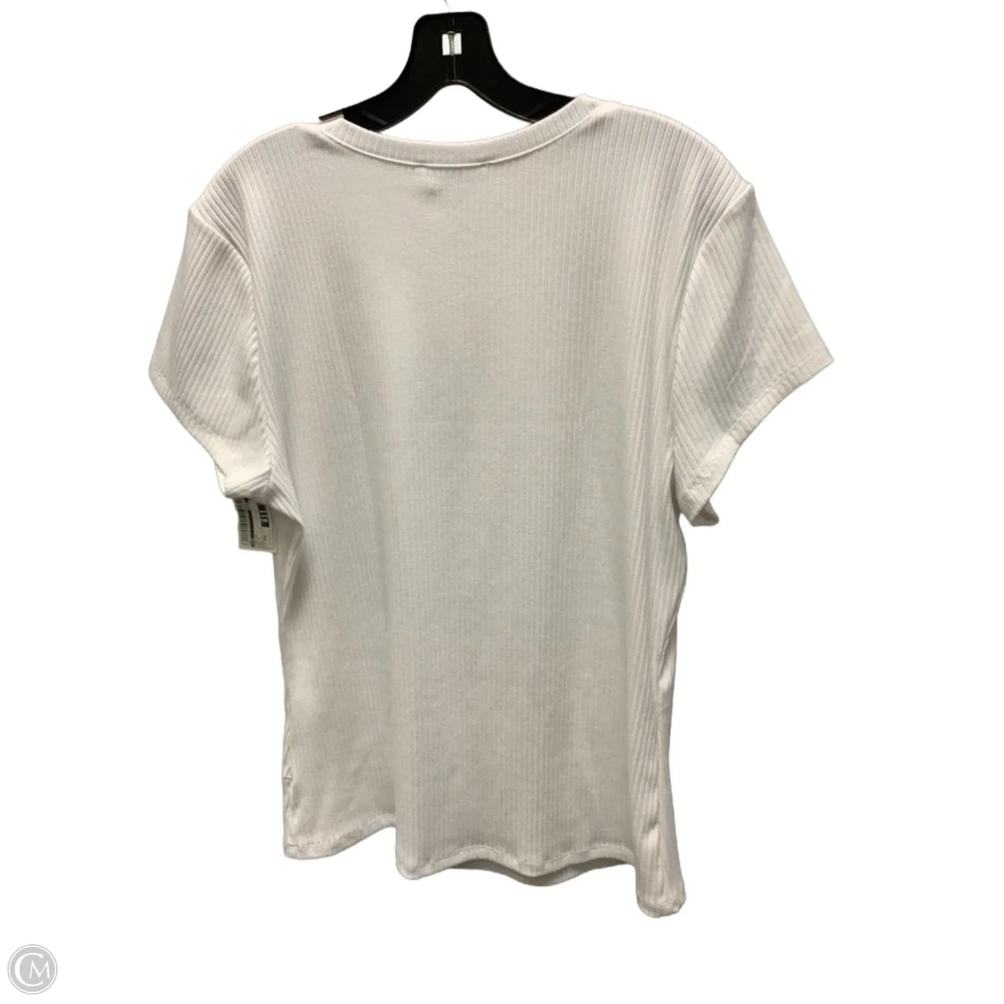 Top Short Sleeve By Inc In White, Size: Xxl