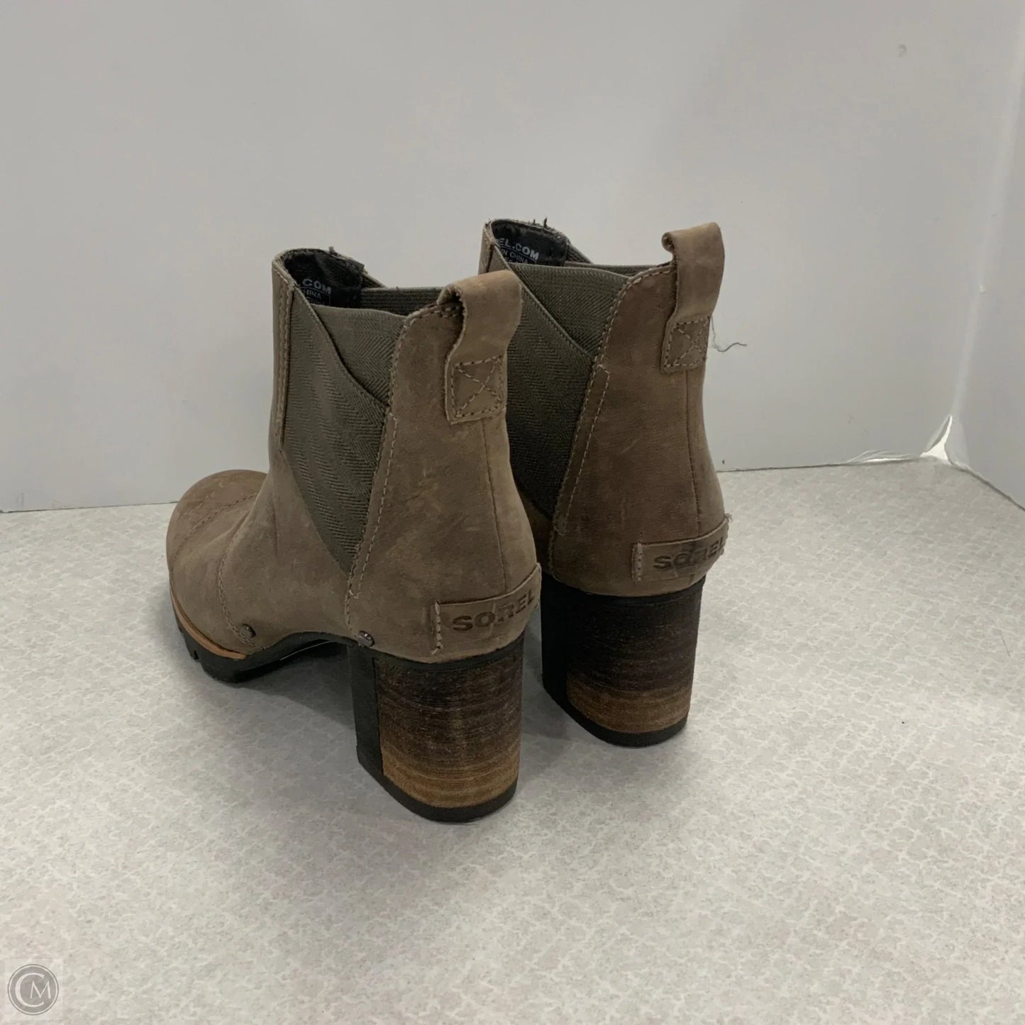 Boots Ankle Heels By Sorel In Bronze, Size: 6