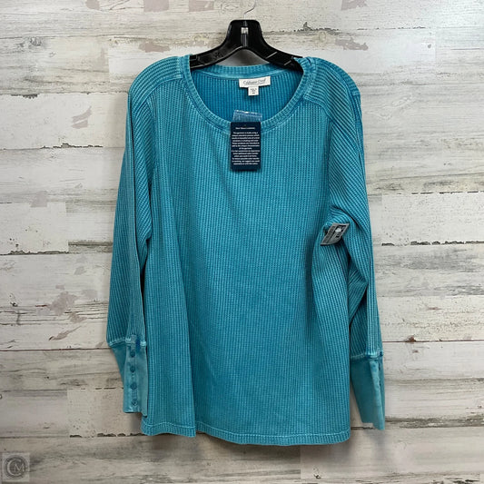 Top Long Sleeve By Coldwater Creek In Blue, Size: 2x