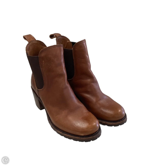Boots Ankle Heels By Frye In Brown, Size: 9