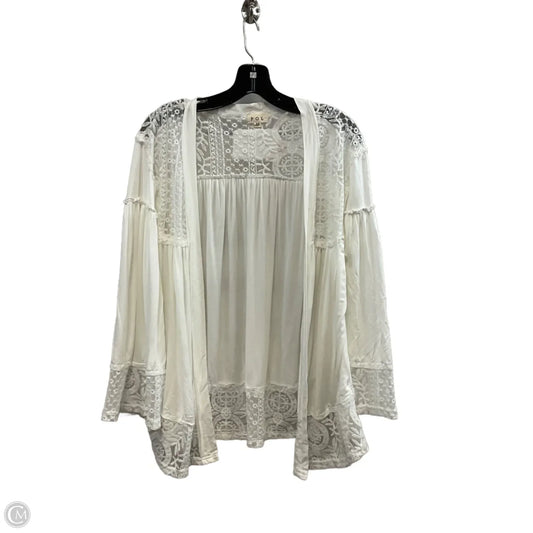 Cardigan By Pol In White, Size: M