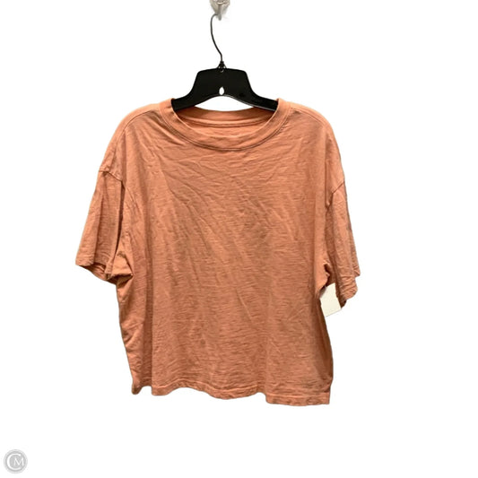 Top Short Sleeve Basic By Universal Thread In Peach, Size: L