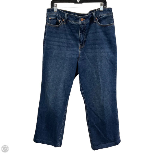 Jeans Boot Cut By Talbots In Blue Denim, Size: 16