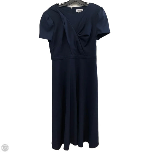 Dress Work By Calvin Klein In Blue, Size: M