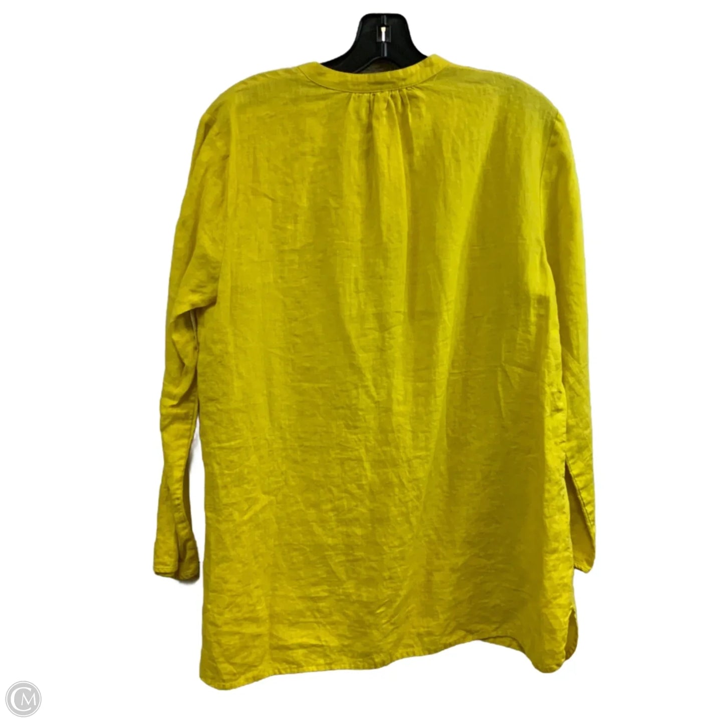 Top Long Sleeve By Eileen Fisher In Gold, Size: S