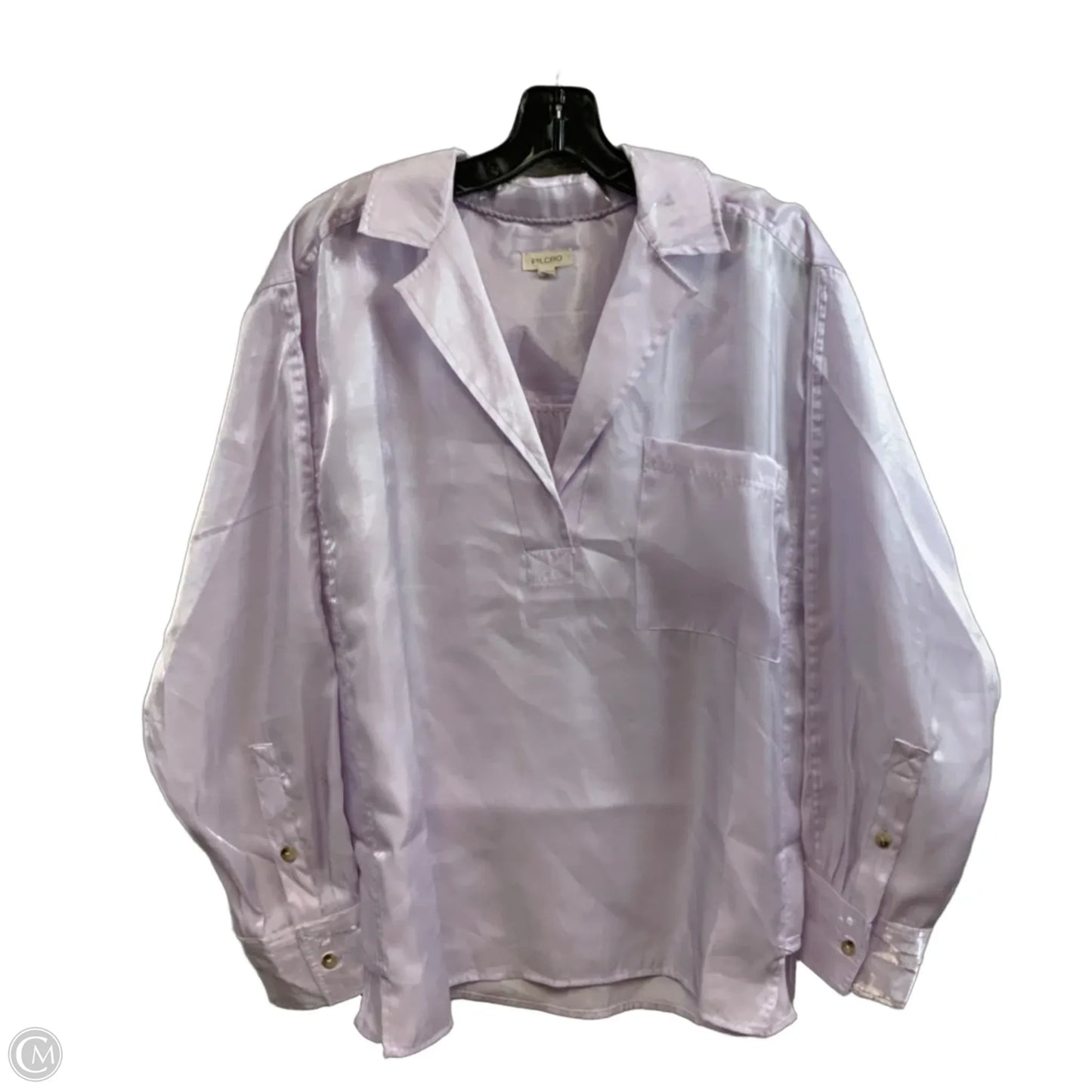 Blouse Long Sleeve By Pilcro In Purple, Size: M
