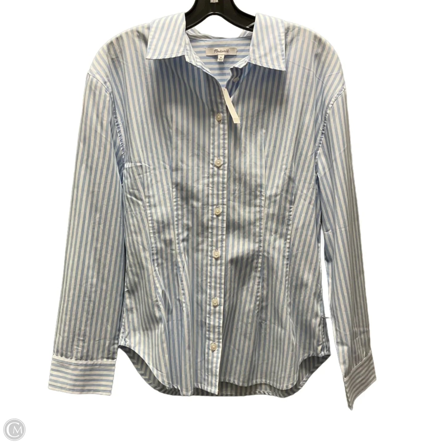 Blouse Long Sleeve By Madewell In Blue, Size: M