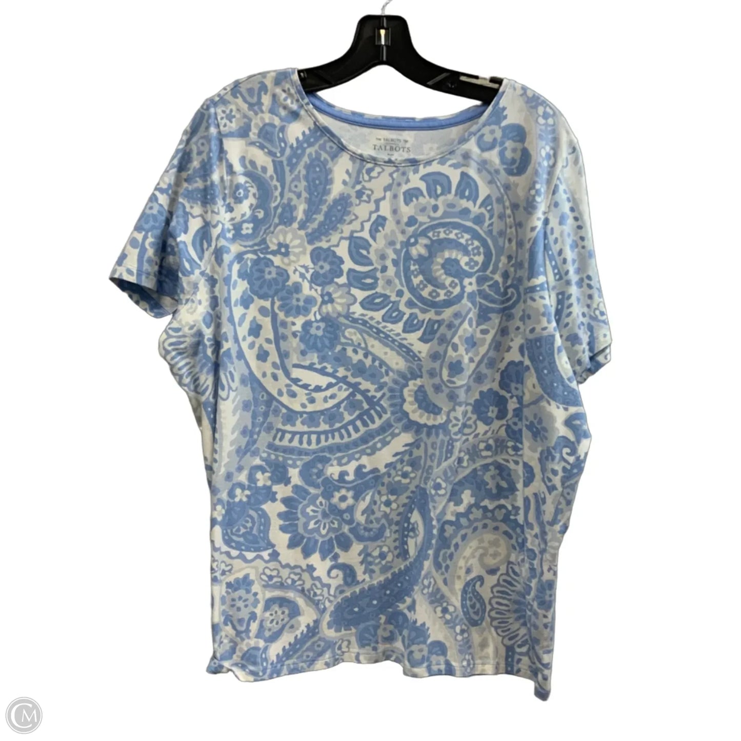 Top Short Sleeve By Talbots In Blue, Size: 2x