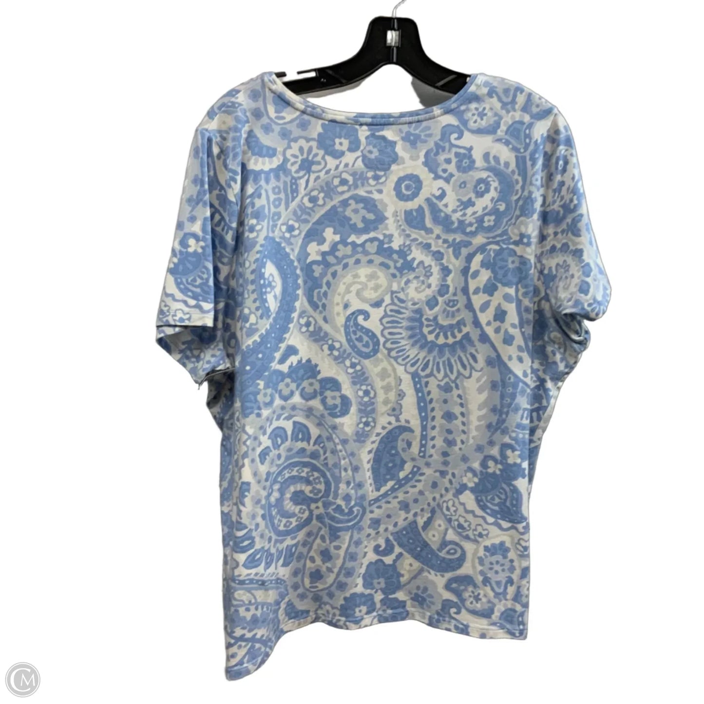 Top Short Sleeve By Talbots In Blue, Size: 2x