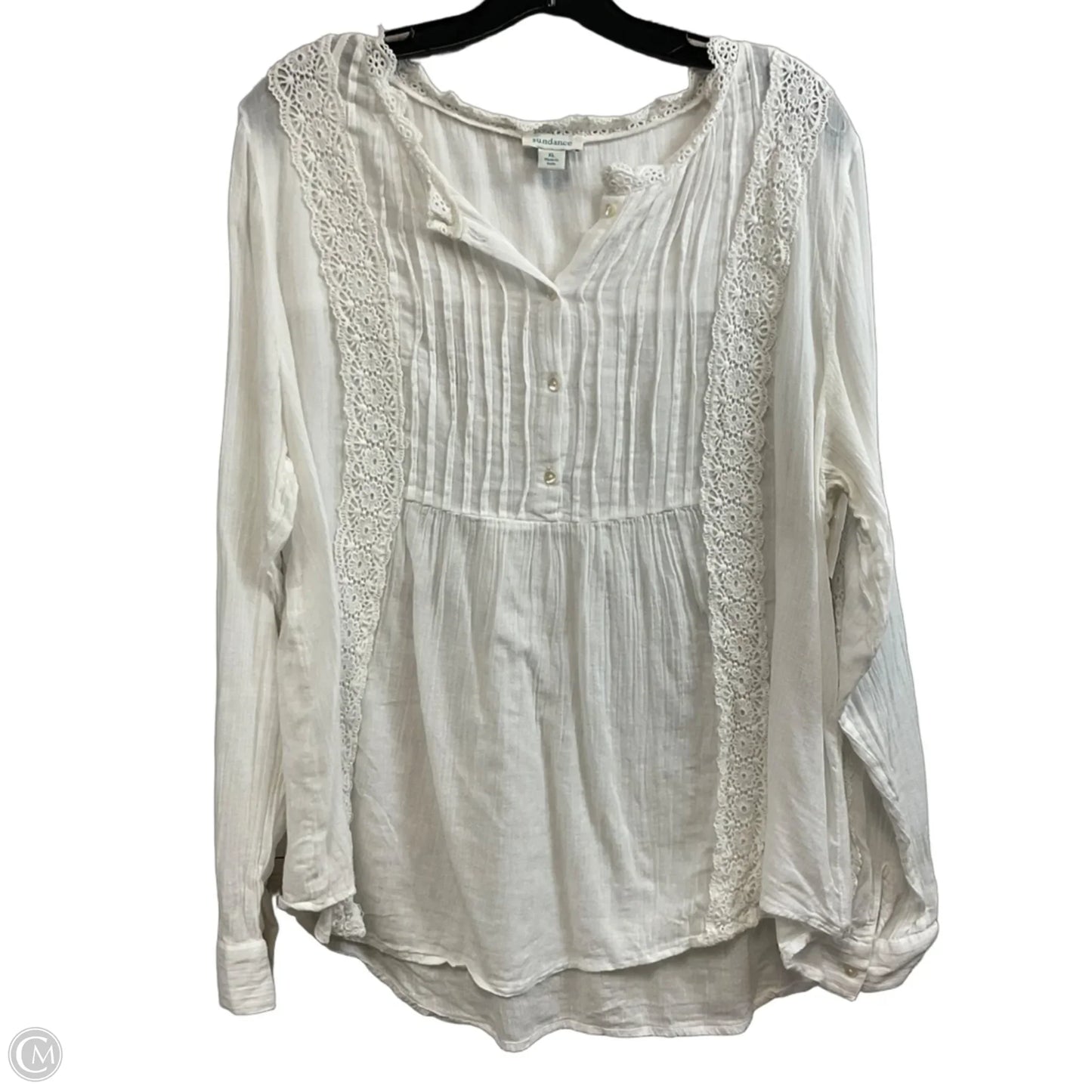 Top Long Sleeve By Sundance In White, Size: Xl