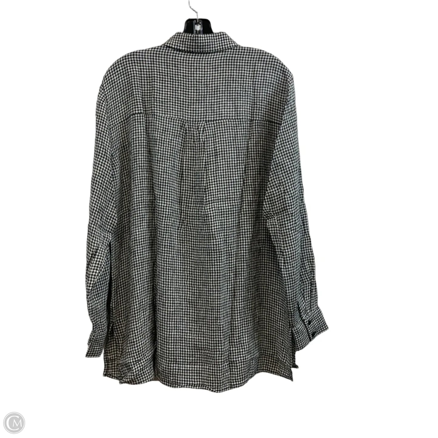 Blouse Long Sleeve By Eileen Fisher In Black, Size: S