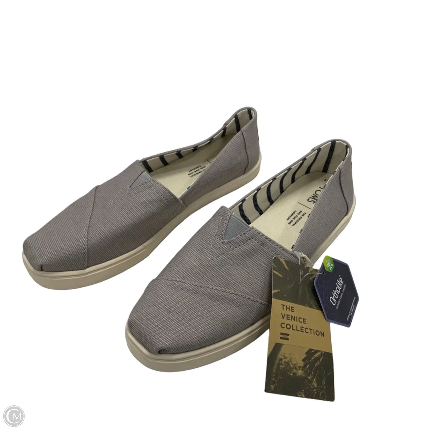 Shoes Flats By Toms In Grey, Size: 9.5
