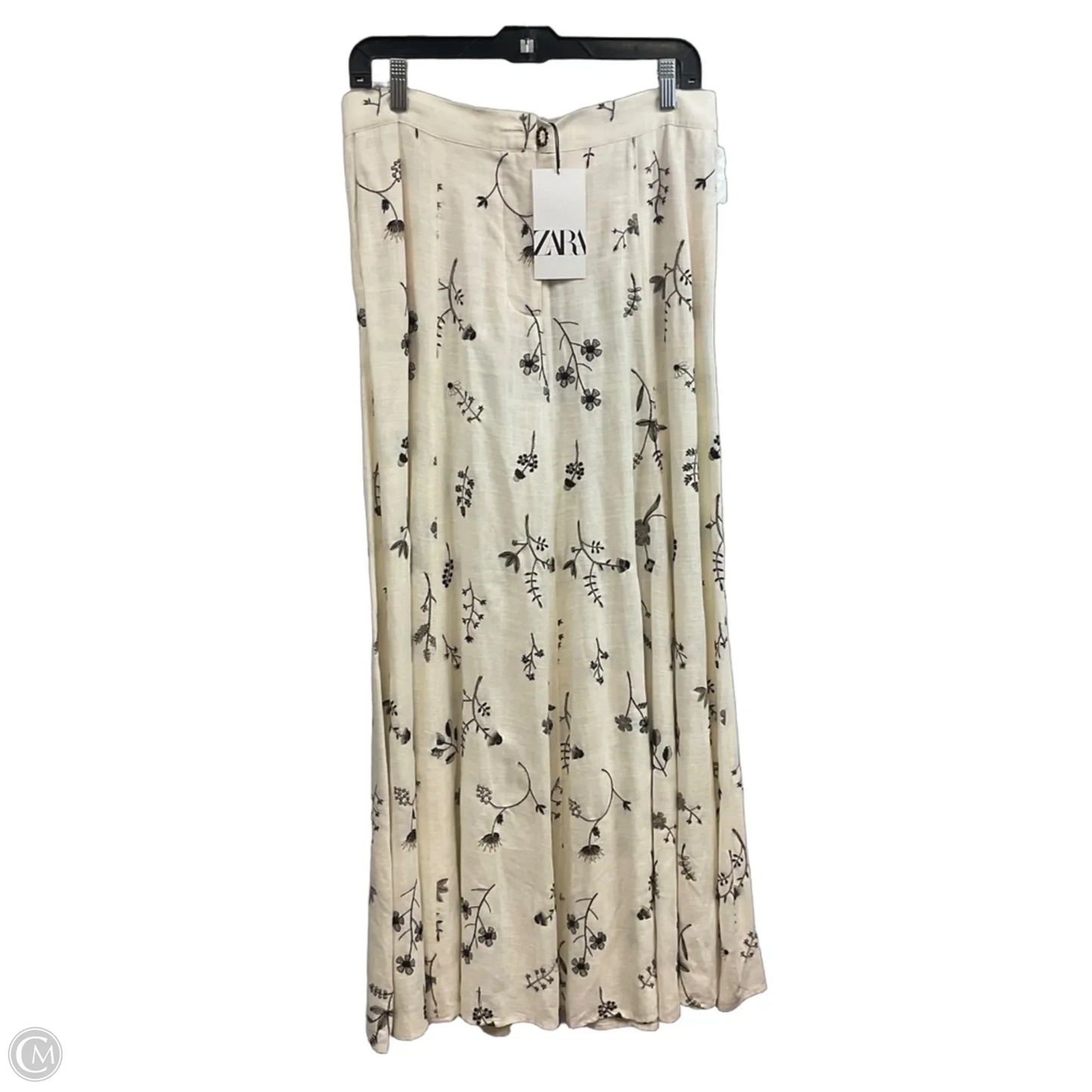 Skirt Maxi By Zara In Cream, Size: L