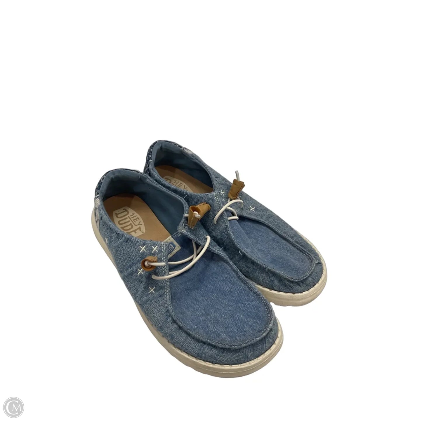 Shoes Flats By Hey Dude In Blue, Size: 9