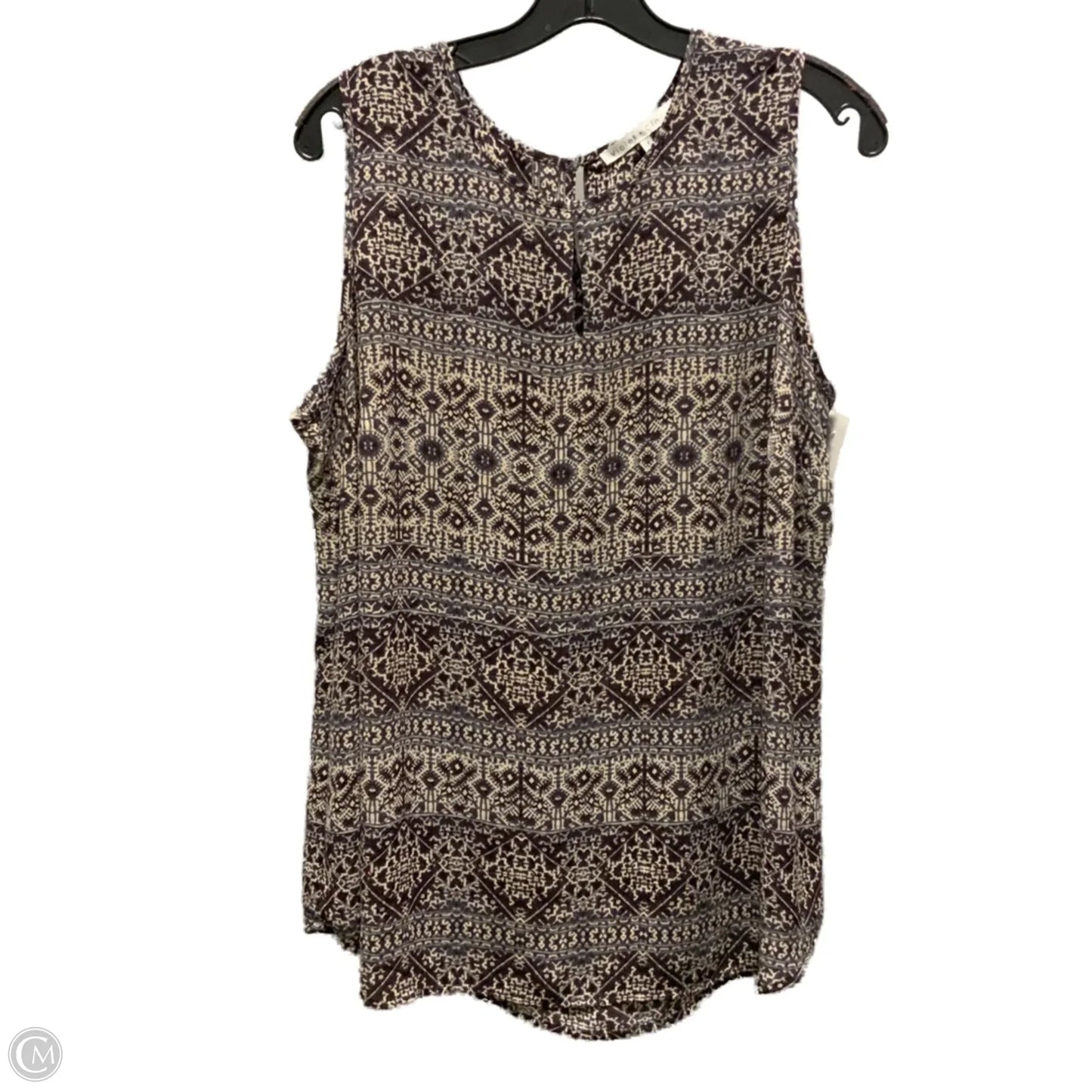 Blouse Sleeveless By Violet And Claire In Brown, Size: 1x