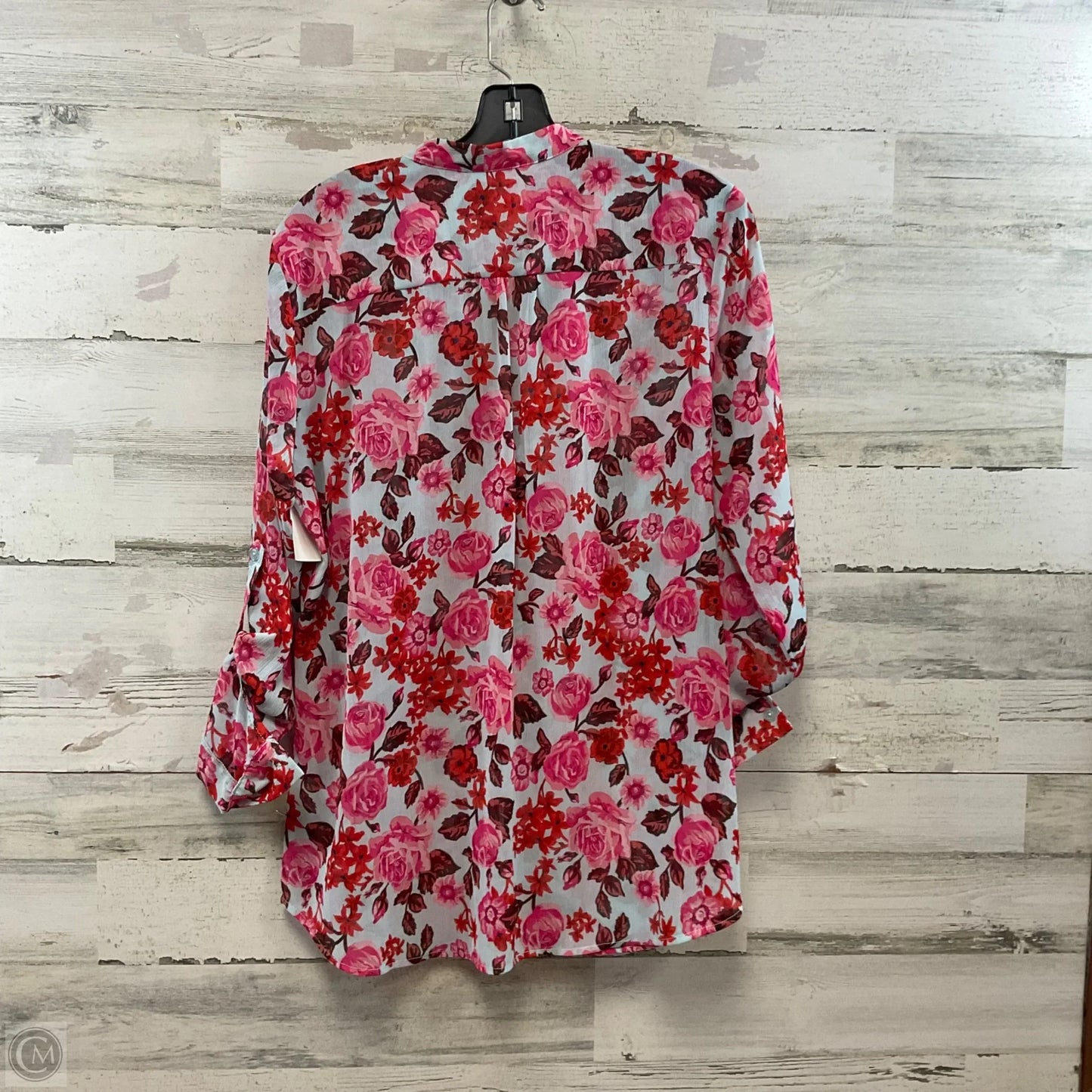 Blouse Long Sleeve By Kut In Pink, Size: L