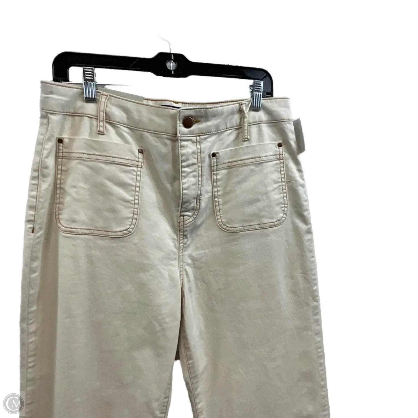 Jeans Wide Leg By Boden In Cream Denim, Size: 14