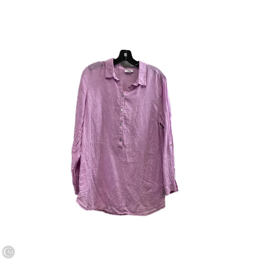 Blouse Long Sleeve By J. Jill In Pink, Size: M