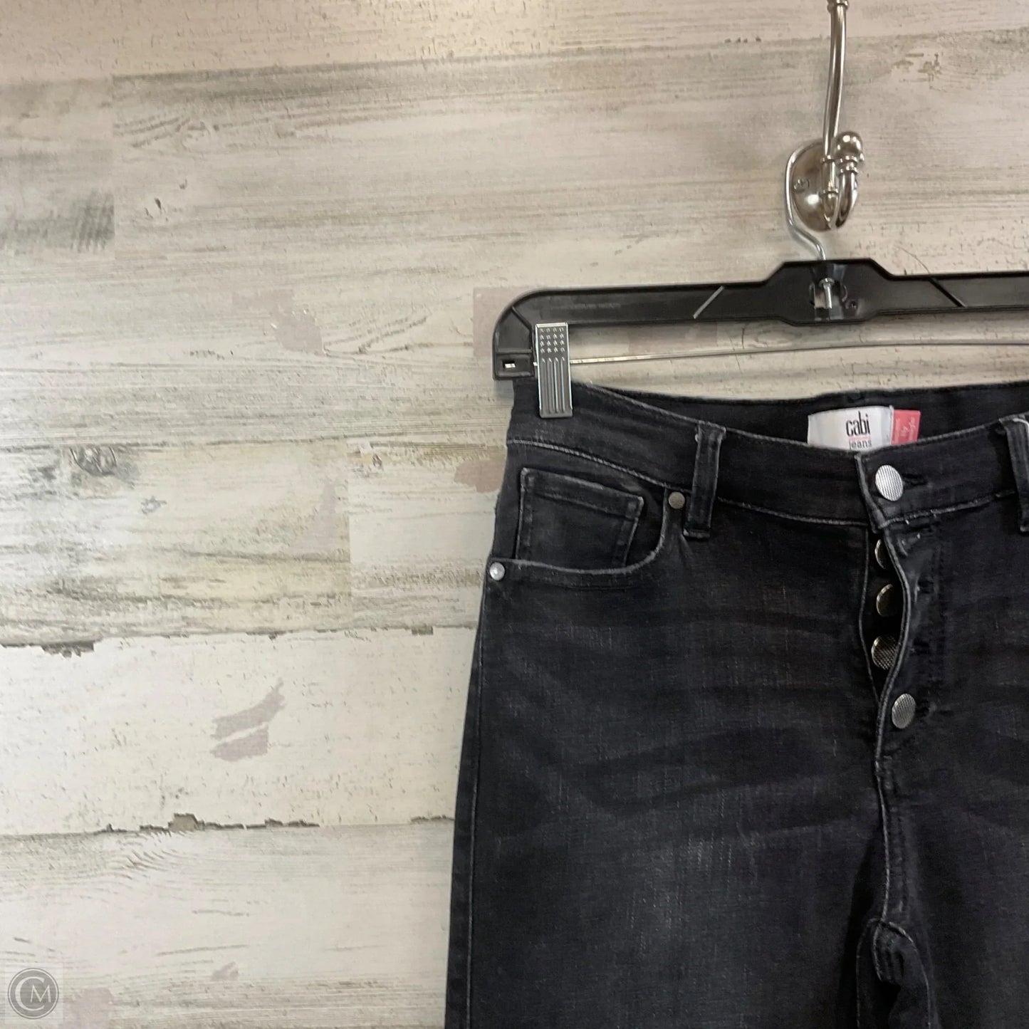 Jeans Straight By Cabi In Black Denim, Size: 4