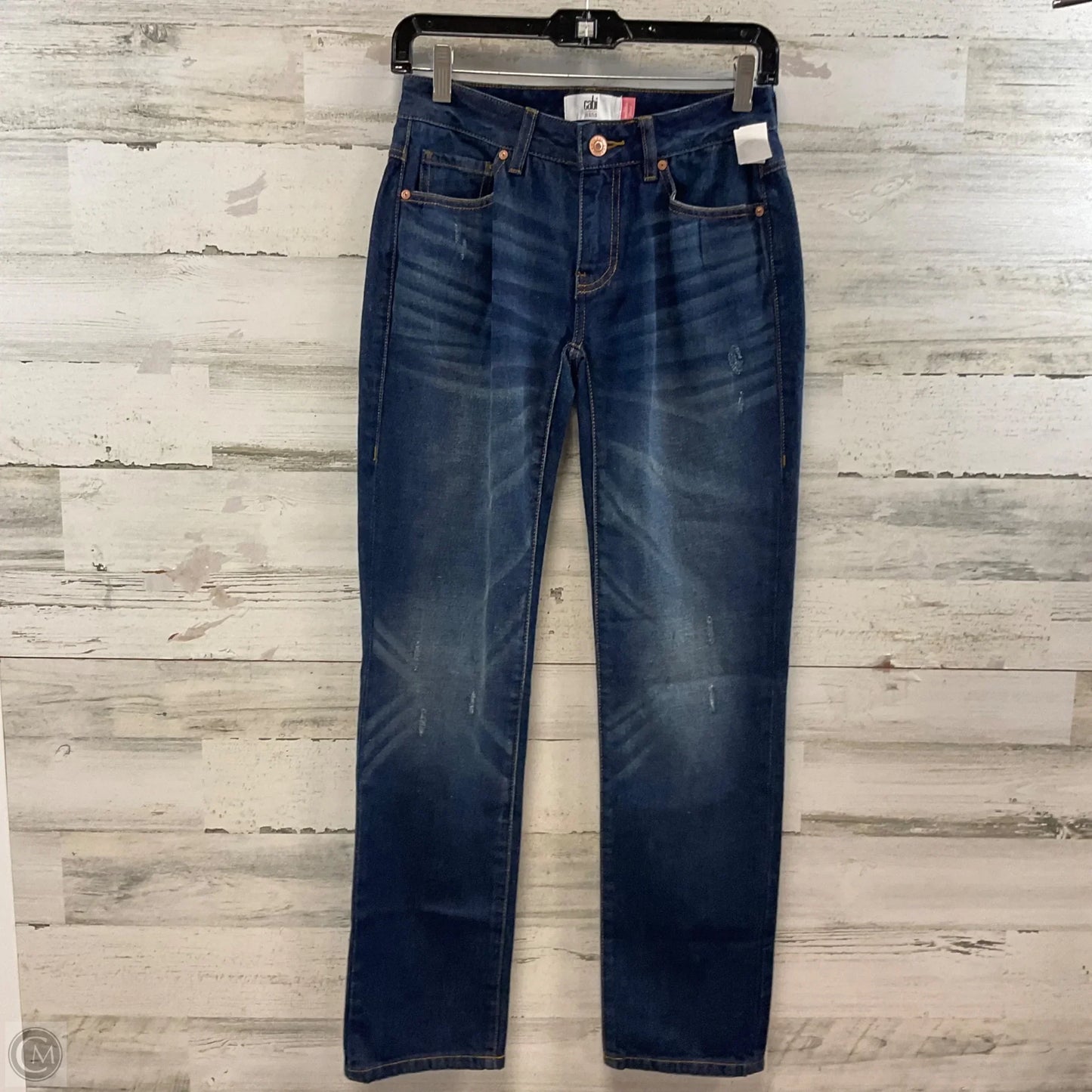 Jeans Straight By Cabi In Blue Denim, Size: 00