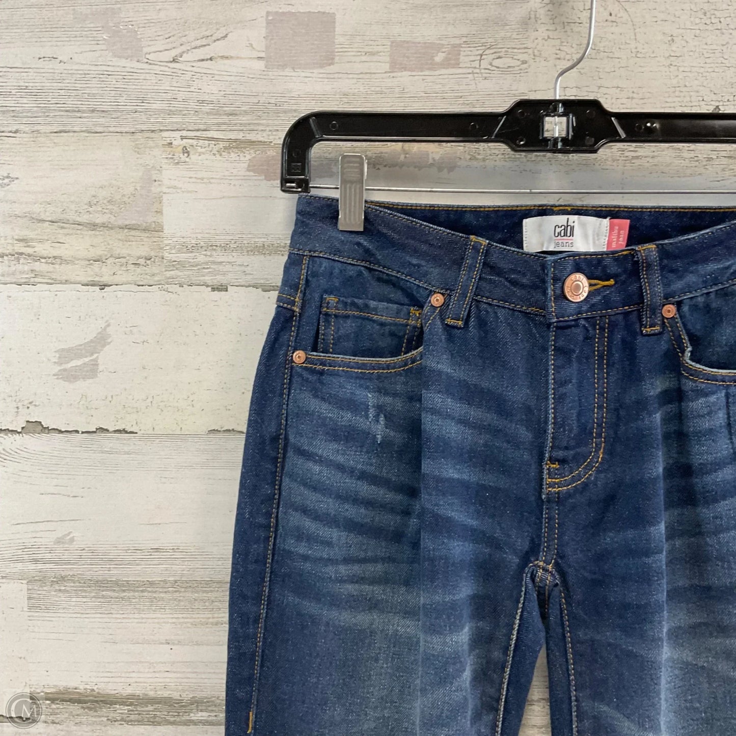 Jeans Straight By Cabi In Blue Denim, Size: 00