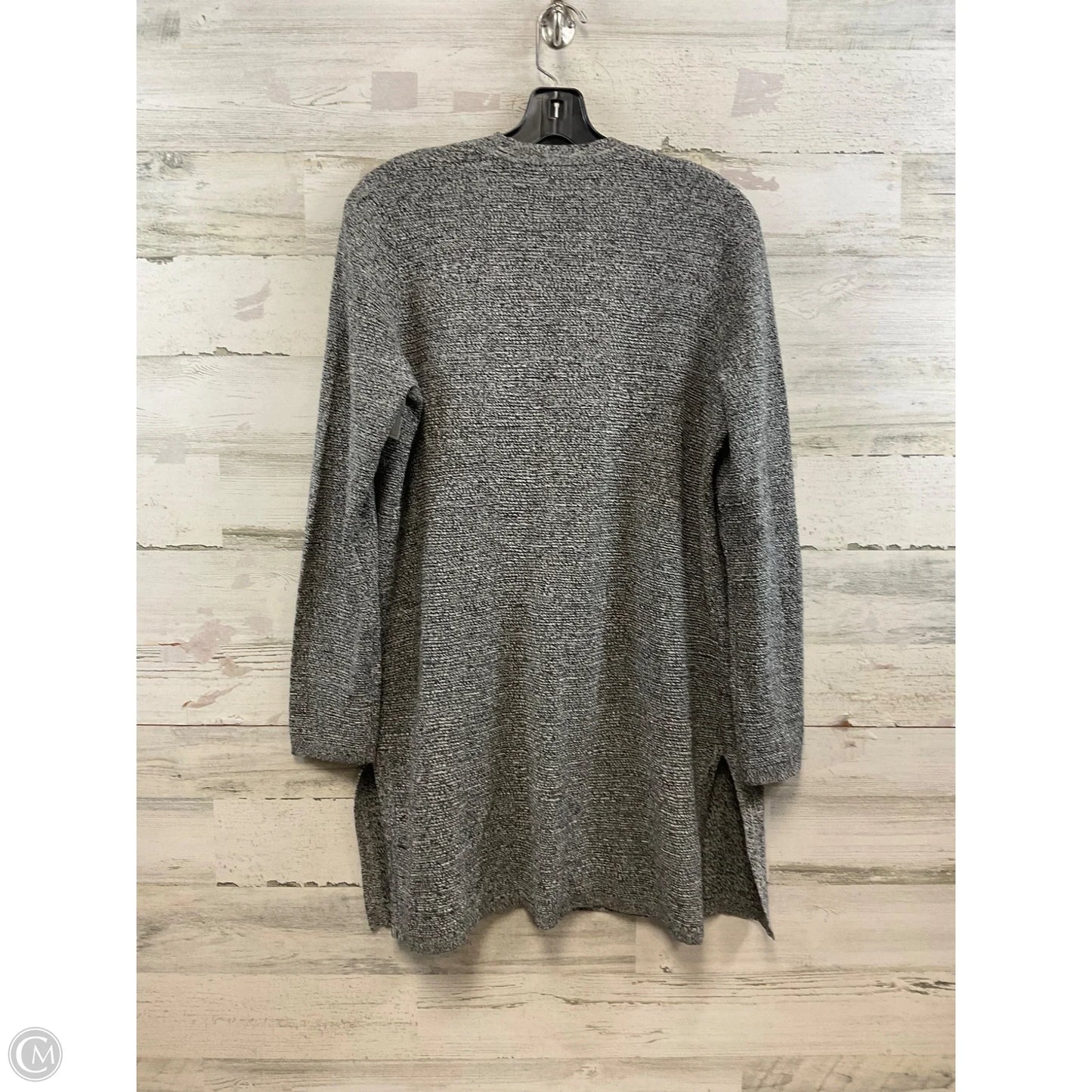 Sweater Cardigan By Eileen Fisher In Black & White, Size: S